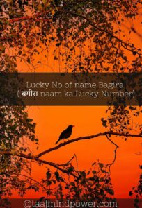 Lucky No of name Bagira ( बगीरा naam ka Lucky Number)