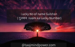 3) Lucky No of name Gulshan ( गुलशन naam ka Lucky Number)