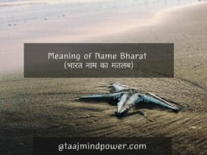 1) Meaning of Name Bharat ( भारत नाम का मतलब)