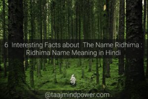 6 Interesting Facts about The Name Ridhima: Ridhima Name Meaning in Hindi