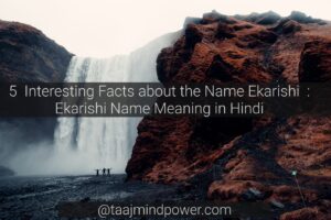 Ekarishi Name Meaning in Hindi