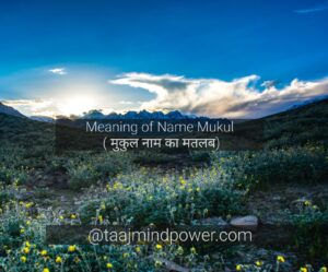 Meaning of Name Mukul ( मुकुल नाम का मतलब)