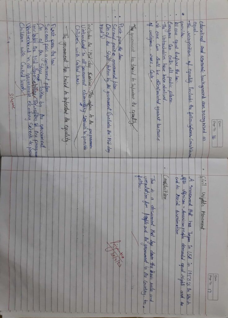 Daily Class Work of 7th class Social science by Akshita